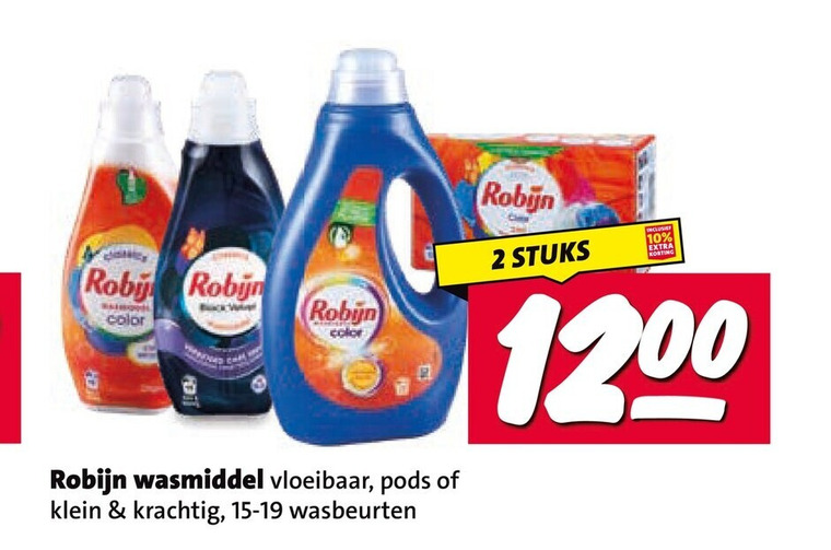 robijn wasmiddel 2 10 roby color wall vloeibaar klein wasbeurten stuks folder aanbieding bij Nettorama Robijn wasmiddel folder aanbieding bij Nettorama - details