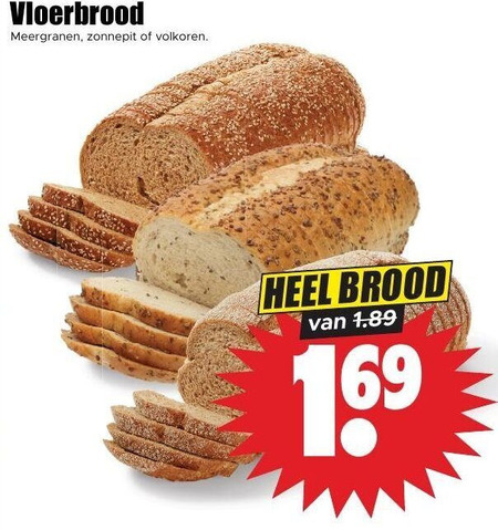 brood vloerbrood meergranen zonnepit volkoren folder aanbieding bij Dirk