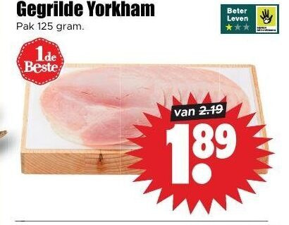yorkham gegrilde pak beter leven folder aanbieding bij Dirk