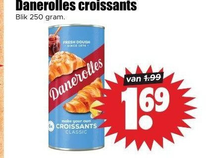 Danerolles   croissantdeeg folder aanbieding bij  Dirk - details