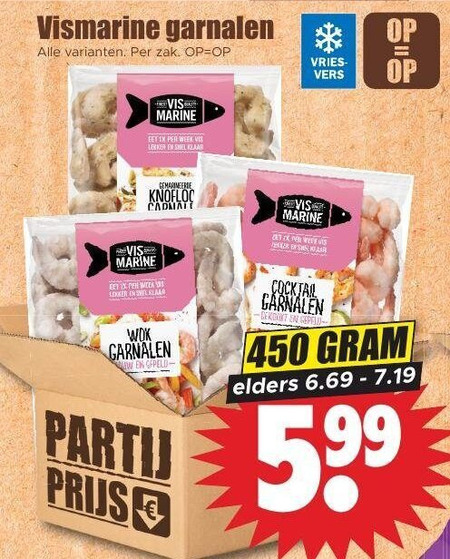 Vis Marine   garnalen folder aanbieding bij  Dirk - details