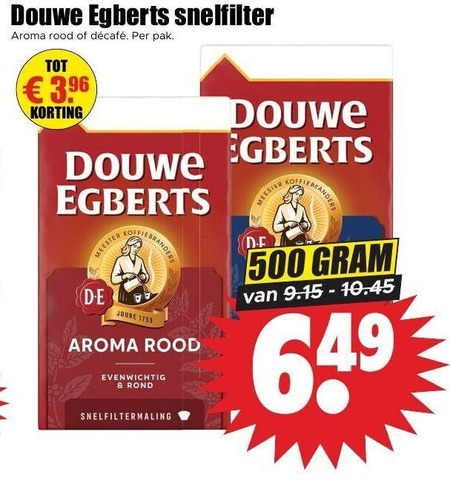 Douwe Egberts   koffie folder aanbieding bij  Dirk - details