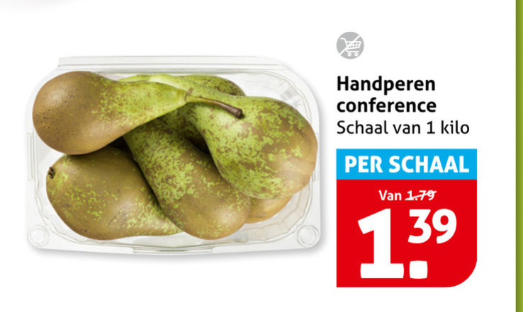 peren 1 handperen conference schaal kilo folder aanbieding bij Hoogvliet