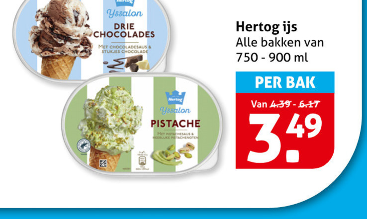 Hertog   ijsspecialiteit folder aanbieding bij  Hoogvliet - details