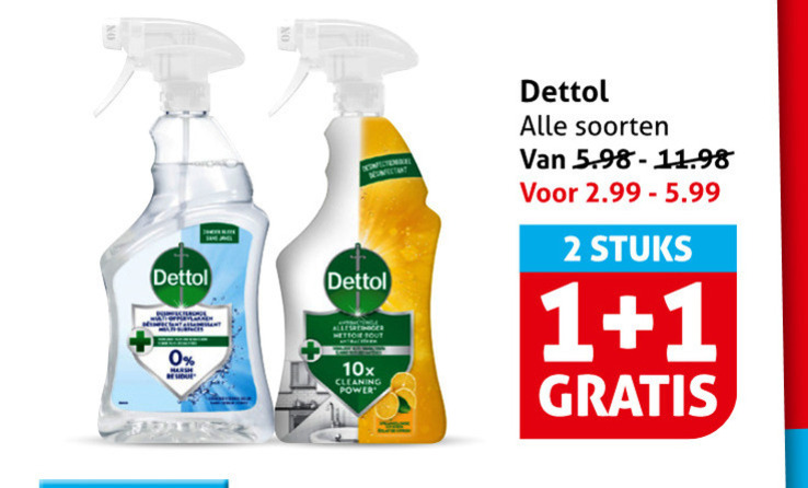 Dettol   allesreiniger folder aanbieding bij  Hoogvliet - details