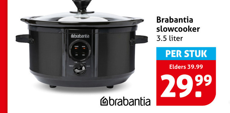 Brabantia   slowcooker folder aanbieding bij  Hoogvliet - details