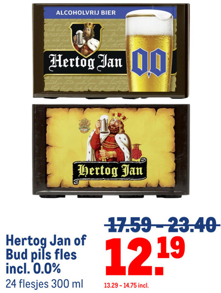 Hertog Jan   alcoholvrij bier, krat bier folder aanbieding bij  Makro - details
