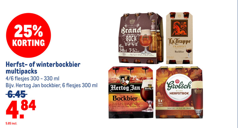 Grolsch   bokbier folder aanbieding bij  Makro - details