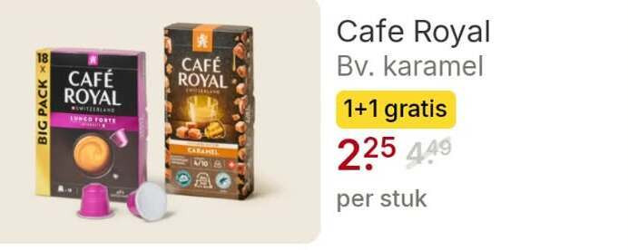 Cafe Royal   koffiecups folder aanbieding bij  Picnic - details
