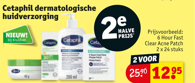 huidverzorging 2 6 24 30 200 cetaphil dermatologische kruidvat ceta ml halve hour fast clear acne patch stuks folder aanbieding bij Kruidvat