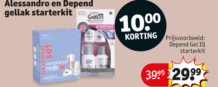 nagellak 1000 starter nails depend gel iq starterkit alessandro gellak folder aanbieding bij Kruidvat