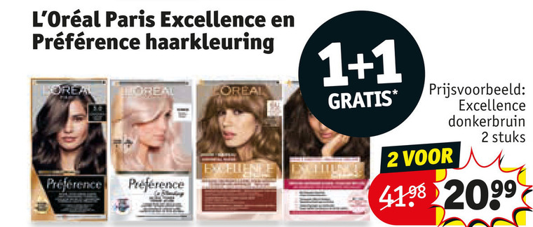 excellence preference l oreal haarkleuring 1 2 2099 paris loreal donkerbruin stuks folder aanbieding bij Kruidvat L Oreal haarkleuring folder aanbieding bij Kruidvat - details