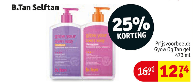 zelfbruining 25 selftan glow your tan gel ml folder aanbieding bij Kruidvat