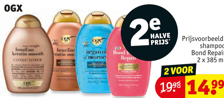 ogx shampoo 2 1998 smooth morocco halve bond repair ml folder aanbieding bij Kruidvat OGX shampoo folder aanbieding bij Kruidvat - details