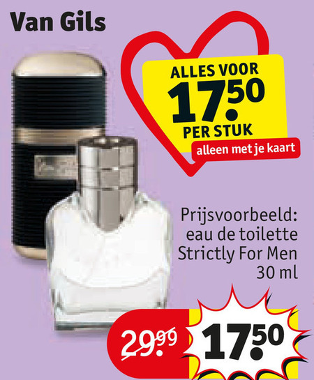 van gils eau de toilette 30 stuk kaart strictly for men ml folder aanbieding bij Kruidvat Van Gils eau de toilette folder aanbieding bij Kruidvat - details