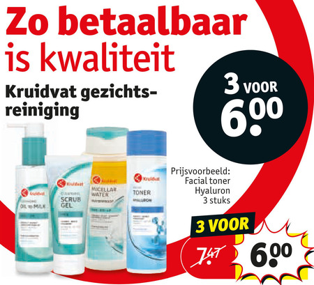 Kruidvat Huismerk   gezichtsreiniging folder aanbieding bij  Kruidvat - details