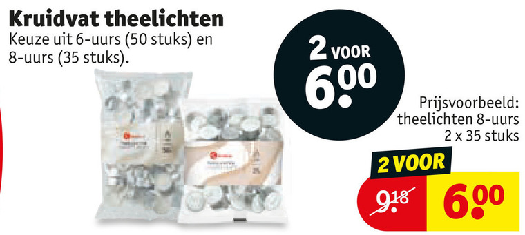 kruidvat huismerk theelichten 2 6 8 35 50 600 stuks folder aanbieding bij Kruidvat Kruidvat Huismerk theelicht folder aanbieding bij Kruidvat - details