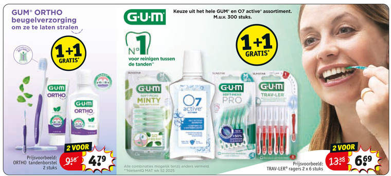 G.U.M.   mondwater, tandenstokers folder aanbieding bij  Kruidvat - details