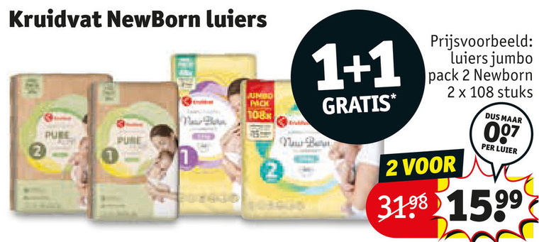 kruidvat huismerk luiers 1 2 newborn pack jumbo stuks luier folder aanbieding bij Kruidvat Kruidvat Huismerk luiers folder aanbieding bij Kruidvat - details