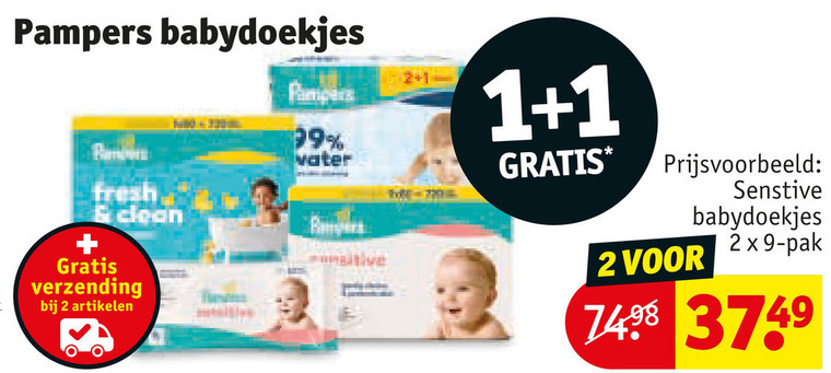 Pampers   billendoekjes folder aanbieding bij  Kruidvat - details