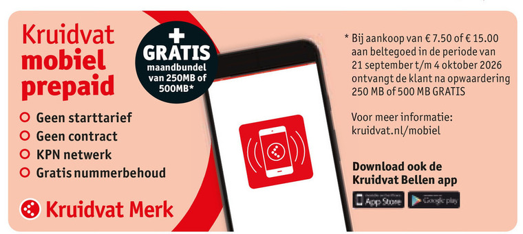 Kruidvat Huismerk   SIMkaart folder aanbieding bij  Kruidvat - details