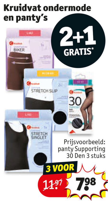 Kruidvat Huismerk   damesslip, damessinglet folder aanbieding bij  Kruidvat - details