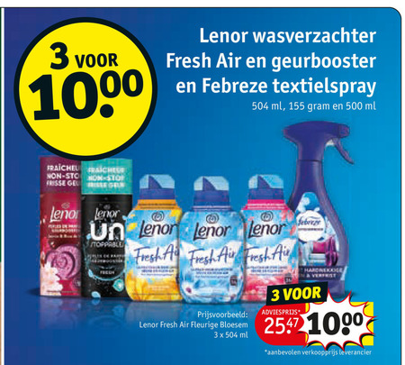 lenor wasverzachter 3 500 1000 frisse ge stop fresh air geurbooster febreze textielspray ml fleurige bloesem folder aanbieding bij Kruidvat Lenor wasverzachter folder aanbieding bij Kruidvat - details