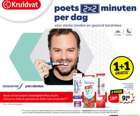 Sensodyne   tandpasta folder aanbieding bij  Kruidvat - details