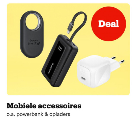 oplaadbare accu galaxy anker mobiele accessoires o.a. powerbank opladers deal folder aanbieding bij Bol.com
