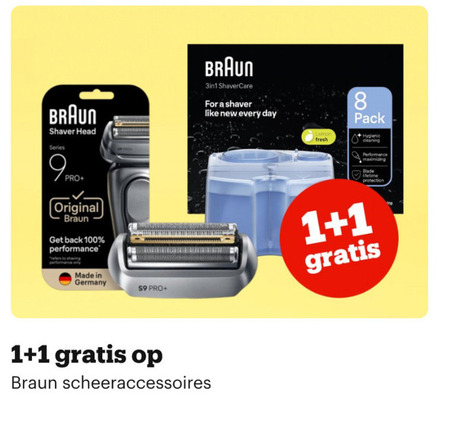 braun elektrisch scheerapparaat 1 8 9 100 shaver head series pro original back only germany for like new every day scheeraccessoires fresh pack lifetime protection folder aanbieding bij Bol.com Braun elektrisch scheerapparaat folder aanbieding bij Bol.com - details