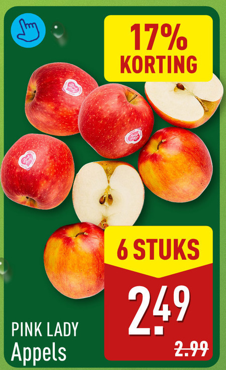 pink lady appels 6 17 stuks folder aanbieding bij Aldi