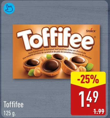 toffifee chocolade hazelnoot karamel noisette caramel noisettes chocolat folder aanbieding bij Aldi Toffifee chocolade folder aanbieding bij Aldi - details