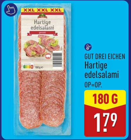 salami 180 xxl hartige edelsalami gerookt nutri score ge folder aanbieding bij Aldi