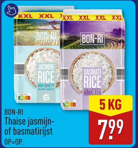 rijst 5 xxl bon nutri score jasmine rice high quality grain fragrant min thaise jasmijn basmatirijst basmati taste tradition from himalaya folder aanbieding bij Aldi