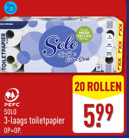 Solo   toiletpapier folder aanbieding bij  Aldi - details