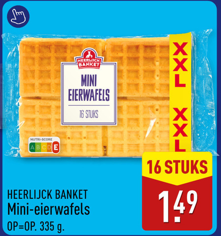 wafels 16 335 nutri score heerlijck banket mini eierwafels stuks xxl folder aanbieding bij Aldi