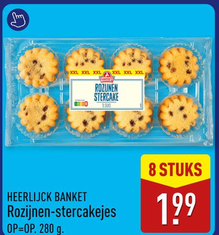 cakejes 8 xxl banket rozijnen stercake stuks heerlijck stercakejes folder aanbieding bij Aldi