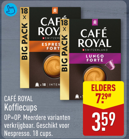 cafe royal koffiecups 8 18 big pack mcafee roy espresso fort meerdere nespresso cups switzerland lungo forte elders folder aanbieding bij Aldi Cafe Royal koffiecups folder aanbieding bij Aldi - details
