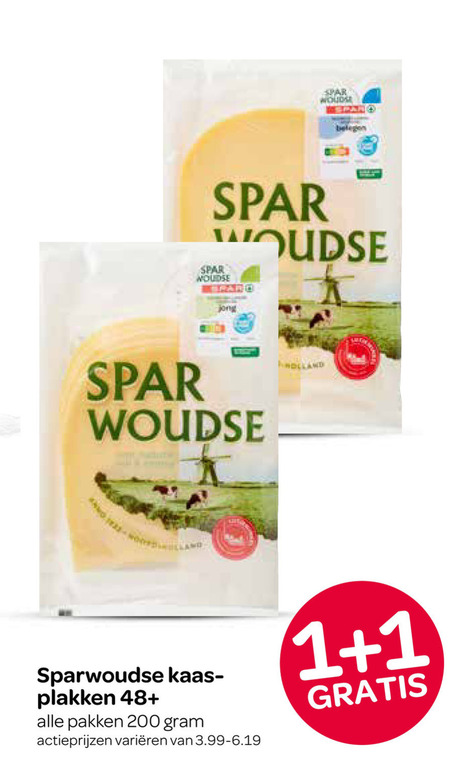 Sparwoudse   kaasplakken folder aanbieding bij  Spar - details