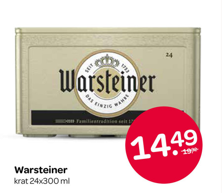 Warsteiner   krat bier folder aanbieding bij  Spar - details