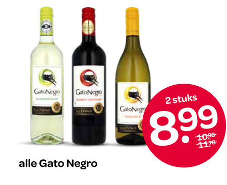 gato negro rode wijn witte 2 stuks 10 folder aanbieding bij Spar Gato Negro rode wijn, witte wijn folder aanbieding bij Spar - details
