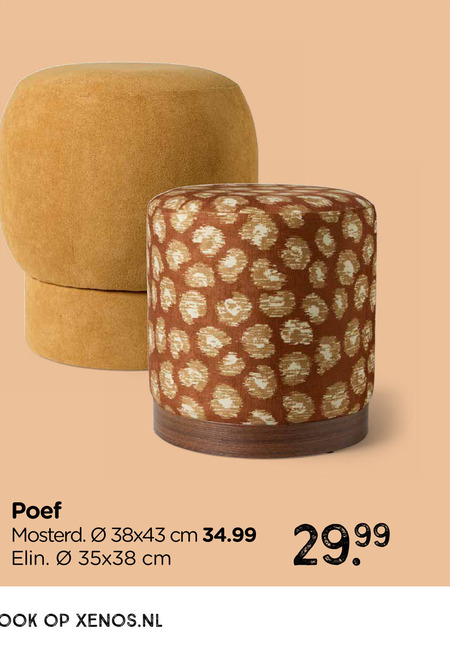 poef mosterd cm elin folder aanbieding bij Xenos
