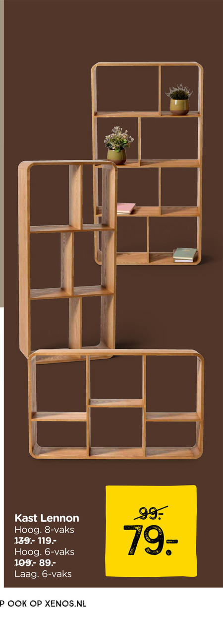 kasten 6 8 99 kast lennon hoog vaks laag folder aanbieding bij Xenos