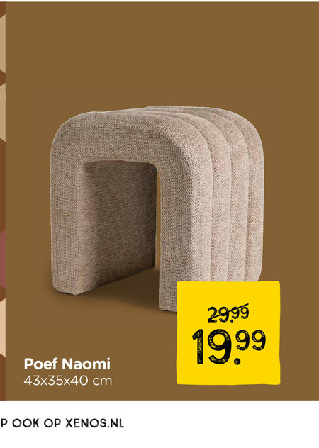 poef naomi cm folder aanbieding bij Xenos