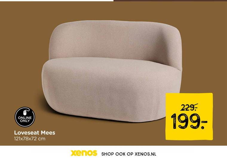 love seat online only loveseat mees cm shop folder aanbieding bij Xenos