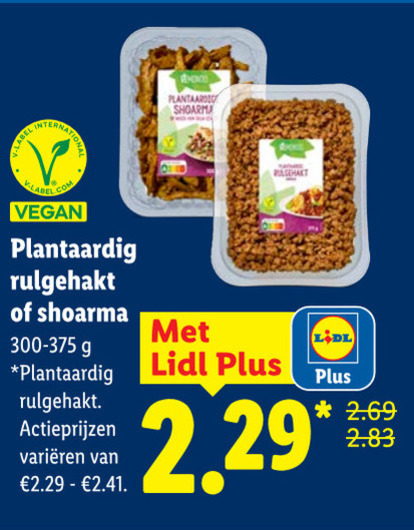 vegetarisch label international shoarma plantaardig rulgehakt varieeren folder aanbieding bij Lidl