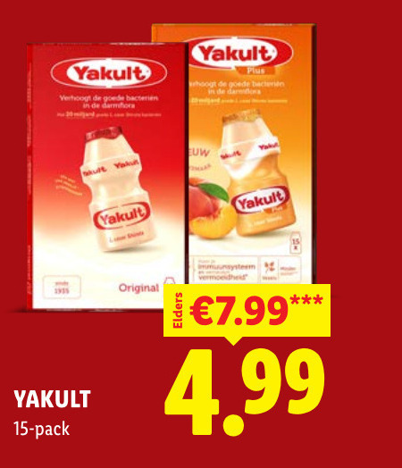 Yakult   drinkyoghurt folder aanbieding bij  Lidl - details