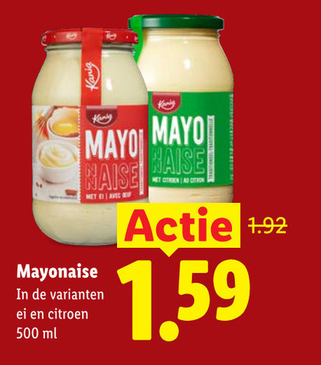 mayonaise 500 mayo avec ei citroen ml citron folder aanbieding bij Lidl