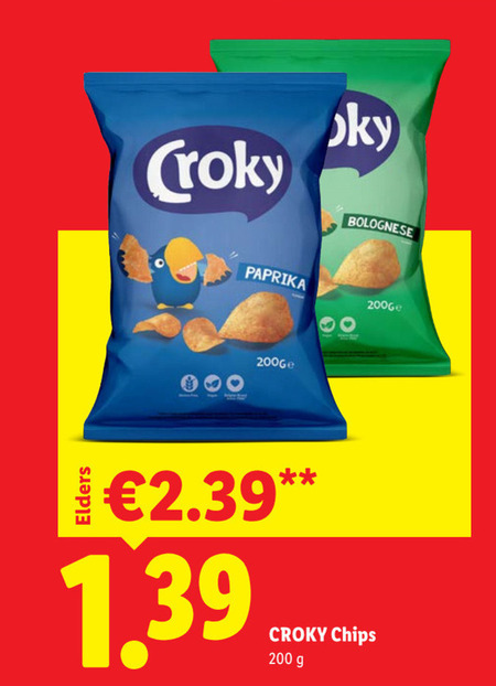 croky chips 200 paprika bolognese folder aanbieding bij Lidl Croky chips folder aanbieding bij Lidl - details