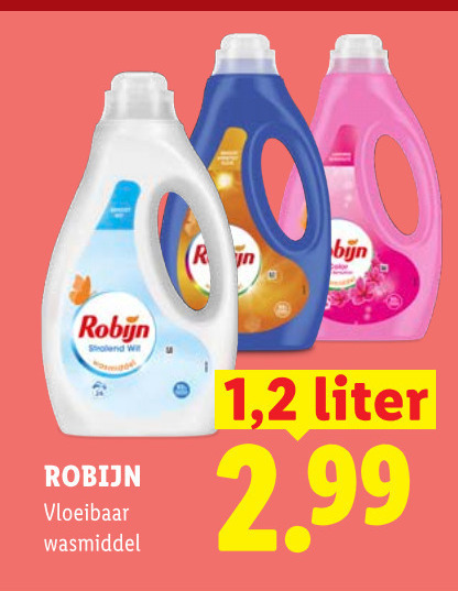 Robijn   wasmiddel folder aanbieding bij  Lidl - details